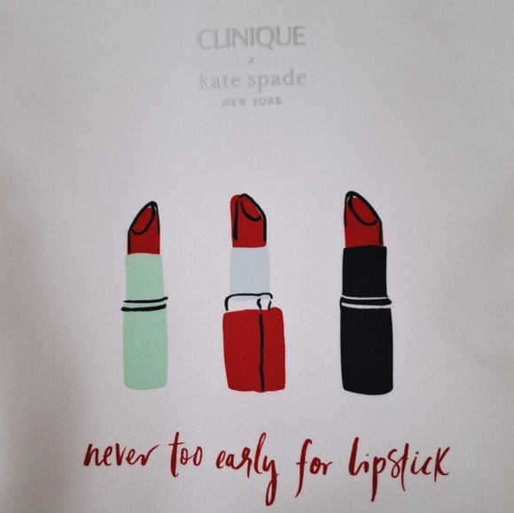 Clinique with kate spade "never too early for lipstick" tote bag - Picture 2 of 5